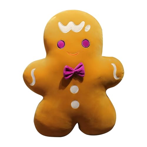 Virtcooy Keks-Plüschpuppe, Lebkuchen-Gingy-Plüschspielzeug | Stofftiere Kreative Plüschpuppe | Lebkuchenmann, weiche und Bequeme Weihnachtsdekoration für Männer, Frauen, Kinder von Virtcooy