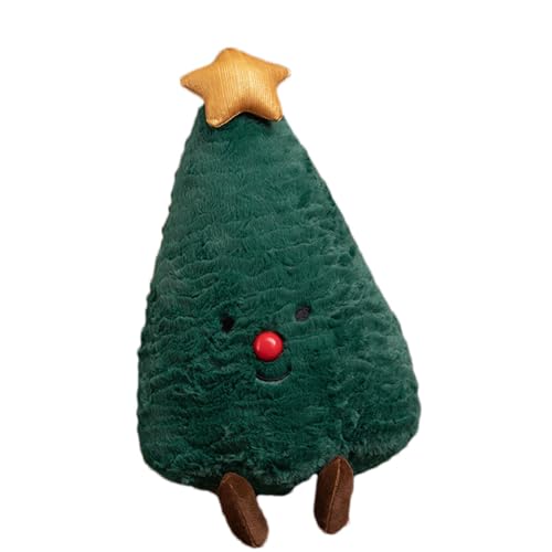 Virtcooy Lebkuchen-Weihnachtskissen,Weihnachts-Wurfkissen,Lebkuchenmann Pine Tree Box Plüschkissen - 30 cm große Plüsch-Weihnachtsdekorationen für Sofa, Bett, Couch, Kissen von Virtcooy