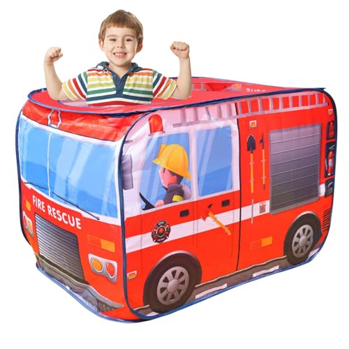 Virtcooy Pop-Out-Zelt für Kinder, Spielzelt für Kinder,Eiswagen faltbares Pop-Out-Zelt - Wetterbeständiges, niedliches Spielzelt, kreatives Pop-Out-Zelt für 2–4 Kinder von Virtcooy