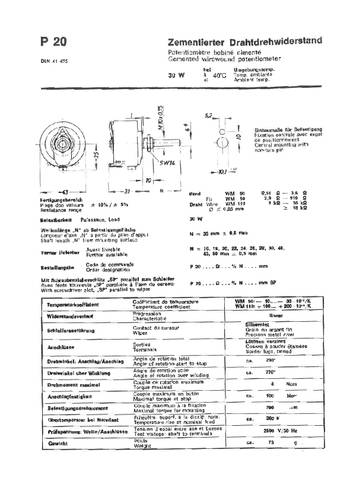 Vishay P20 110 2K2 10% AEY 30W 2.2kΩ 1St. von Vishay