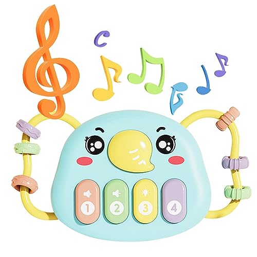 Klavierspielzeug für Kinder - 2-in-1-Cartoon-Beißspielzeug für Kinder, Trommel mit 5 Modi,Pädagogisches und sicheres Zahnungsspielzeug für Jungen, Mädchen, Kinderübungen, Kinderspielzeug Visiblurry von Visiblurry
