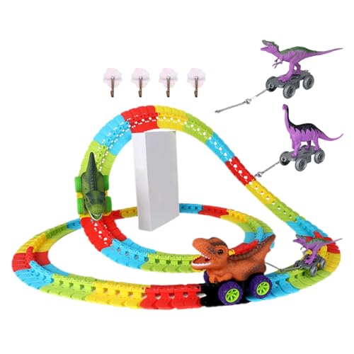 Räder-Track-Spielzeug - Rennstrecken für Spielzeugautos-Kit,DIY-Spielzeug für Kinder, Partyzubehör für Kinder, Kleinkinder, für Zuhause, draußen, Reisen (ohne Batterie) Visiblurry von Visiblurry