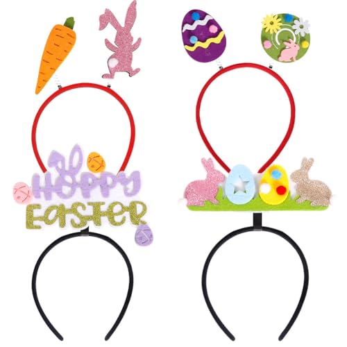 4PCS Hasen Haarreif Ostern Partybrillen für Kinder,Ostern Party Brillen Partybrillen für Ostern Osterhasen Brillen Oster Hasen Stirnbänder Haarbänder Ostern Brillen für Kinder Lustige Brille Ostergesc von Viskee