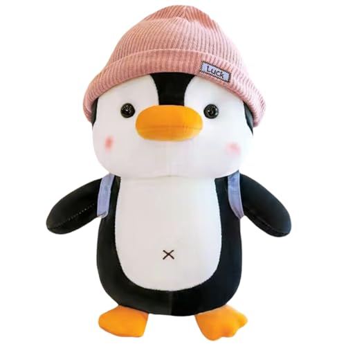 Kinder Pinguin Plüschtier, Kuschel Plüschtier, Fudge Penguin Geschenk, Pinguin Plüschtier für Mädchen Jungen (Rosa 25cm) von Viskee