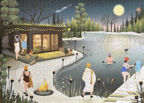 Vissevasse Sauna am See 1000 Teile Puzzle Vissevasse-30179 von Vissevasse