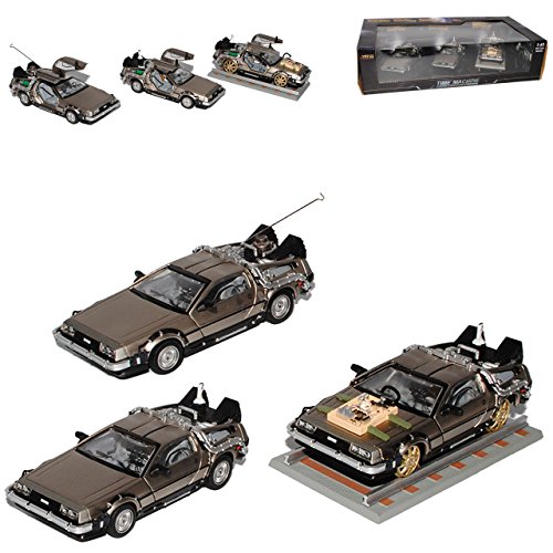 Vitesse 3er Set Delorean 1 und 2 und 3 DMC Zurück in die Zukunft 3 Teile 1/43 Modell Auto von Vitesse