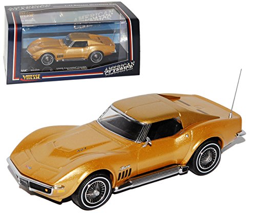 Vitesse Chevy Chevrolet Corvette C3 Coupe Stingray Riverside Gold 1967-1982 1/43 Modell Auto von Vitesse