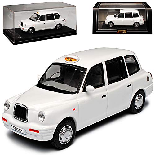 Vitesse London TX1 Taxi Cab Weiss Black Cabs Ab 1997 1/43 Modell Auto mit individiuellem Wunschkennzeichen von Vitesse