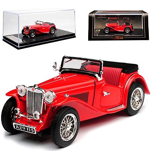 Vitesse MG TC Creme Cabrio Rot Offen 1945-1950 1/43 Modell Auto von Vitesse