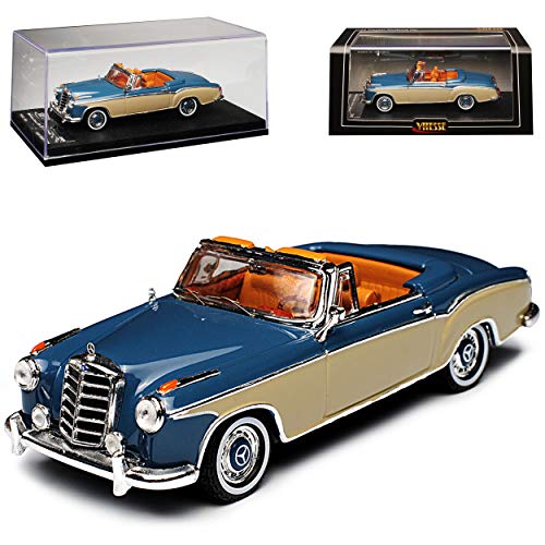 Vitesse Mercedes-Benz 220SE Cabrio Blau Beige Kleiner Ponton W128 1954-1960 1/43 Modell Auto Modell Auto von Vitesse