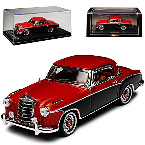 Vitesse Mercedes-Benz 220SE Coupe Rot Schwarz Kleiner Ponton W128 1954-1960 1/43 Modell Auto Modell Auto von Vitesse