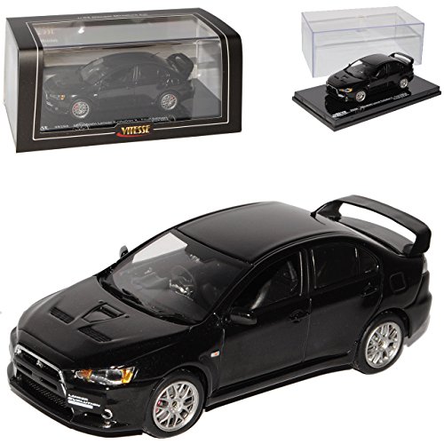 Vitesse Mitsubishi Lancer Evolution X Final Edition Phantom Schwarz Metallic 1/43 Modell Auto von Vitesse