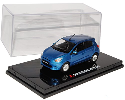 Vitesse Mitsubishi Space Star Mirage 5 Türer Blau Ab 2012 1/43 Modell Auto mit individiuellem Wunschkennzeichen von Vitesse