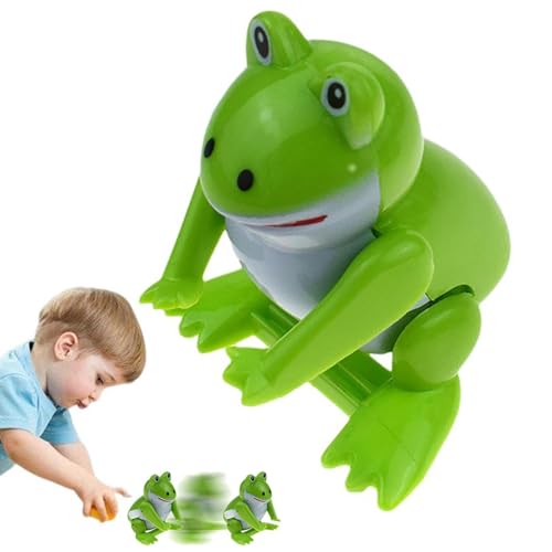 Vitsrisea grüner Frosch – mechanischer Springfrosch, niedliches Lernspielzeug | Frühlingsfrosch für, lustiges interaktives Spiel, einzigartiges Geschenk für Freizeitaktivitäten und von Vitsrisea