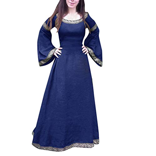 Renaissance Kleid Damen Mittelalter Kleid Mittelalter Kostüme Damen Mittelalterkleid Große Größen Viktorianisches Medieval Dress Gothic Wikinger Kleidung Halloween Kostüm Rapunzel Burgfräulein Kostüm von Viunychn