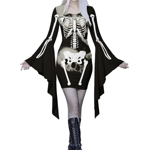 Viunychn Halloween Kostüm Damen - Vampir Halloweenkostüm Kleidung Outfit Gruselig Anime Hexen Gothic Kleidung Halloween Kostüm Fledermausärmel Festlich Retro Minikleid Schwarz Steampunk Kleider S-XXl Viunychn Halloween Kostüm Damen - Vampir Halloweenkostüm Kleidung Outfit Gruselig Anime Hexen Gothic Kleidung Halloween Kostüm Fledermausärmel Festlich Retro Minikleid Schwarz Steampunk Kleider S-XXl von Viunychn
