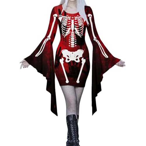 Viunychn Halloween Kostüm Damen - Vampir Halloweenkostüm Kleidung Outfit Gruselig Anime Hexen Gothic Kleidung Halloween Kostüm Fledermausärmel Festlich Retro Minikleid Schwarz Steampunk Kleider S-XXl Viunychn Halloween Kostüm Damen - Vampir Halloweenkostüm Kleidung Outfit Gruselig Anime Hexen Gothic Kleidung Halloween Kostüm Fledermausärmel Festlich Retro Minikleid Schwarz Steampunk Kleider S-XXl von Viunychn
