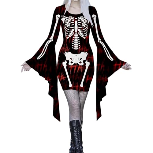 Viunychn Halloween Kostüm Damen - Vampir Halloweenkostüm Kleidung Outfit Gruselig Anime Hexen Gothic Kleidung Halloween Kostüm Fledermausärmel Festlich Retro Minikleid Schwarz Steampunk Kleider S-XXl Viunychn Halloween Kostüm Damen - Vampir Halloweenkostüm Kleidung Outfit Gruselig Anime Hexen Gothic Kleidung Halloween Kostüm Fledermausärmel Festlich Retro Minikleid Schwarz Steampunk Kleider S-XXl von Viunychn