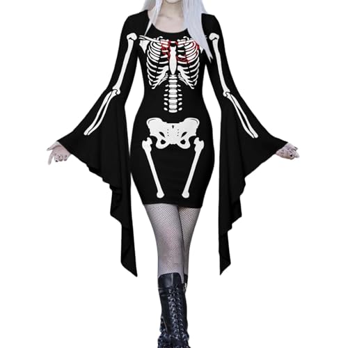 Viunychn Halloween Kostüm Damen - Vampir Halloweenkostüm Kleidung Outfit Gruselig Anime Hexen Gothic Kleidung Halloween Kostüm Fledermausärmel Festlich Retro Minikleid Schwarz Steampunk Kleider S-XXl Viunychn Halloween Kostüm Damen - Vampir Halloweenkostüm Kleidung Outfit Gruselig Anime Hexen Gothic Kleidung Halloween Kostüm Fledermausärmel Festlich Retro Minikleid Schwarz Steampunk Kleider S-XXl von Viunychn