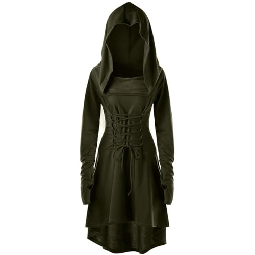 Viunychn Halloween Kostüm Kleid Damen - Gothic Kleidung Steampunk Hexenkostüm Mittelalter Kleid Mit Kapuze Langarm Kleider Renaissance Cosplay Für Karneval Party S-4XL Viunychn Halloween Kostüm Kleid Damen - Gothic Kleidung Steampunk Hexenkostüm Mittelalter Kleid Mit Kapuze Langarm Kleider Renaissance Cosplay Für Karneval Party S-4XL von Viunychn