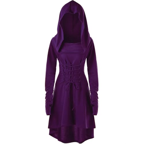 Viunychn Halloween Kostüm Kleid Damen - Gothic Kleidung Steampunk Hexenkostüm Mittelalter Kleid Mit Kapuze Langarm Kleider Renaissance Cosplay Für Karneval Party S-4XL Viunychn Halloween Kostüm Kleid Damen - Gothic Kleidung Steampunk Hexenkostüm Mittelalter Kleid Mit Kapuze Langarm Kleider Renaissance Cosplay Für Karneval Party S-4XL von Viunychn