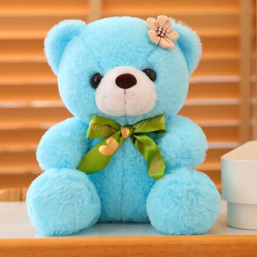 Viusneun 20CM Teddybär Plüsch Teddybär Kuschelbär Plüschbär mit Knopfaugen Weiches Nette Bär Puppe Tier Spielzeug Geschenk für Kinder Jungen Mädchen am Geburtstag Weihnachten Valentinstag (Blau) von Viusneun