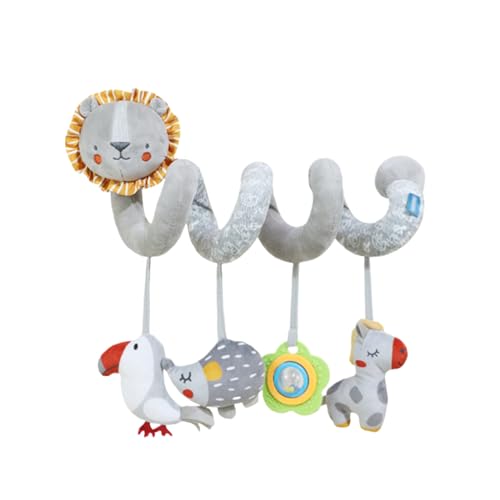 Viusneun Activity Spirale - Spielzeug zum Fühlen und Greifen für Kinderwagen, Laufstall, Babyschale & Autositz - Geeignet für Babys und Kleinkinder ab 0+ Monaten (Löwe) von Viusneun