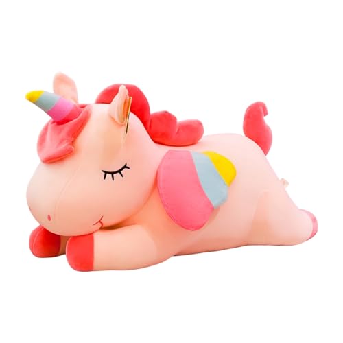 Viusneun Einhorn Kuscheltier, Regenbogen Engel Kinder Plüschtier Kawaii Weich Stofftiere Mehrfarbig Pegasus Plüschtier für Kinder Jungen Mädchen Weihnachten Geburtstag (Rosa,30cm) von Viusneun