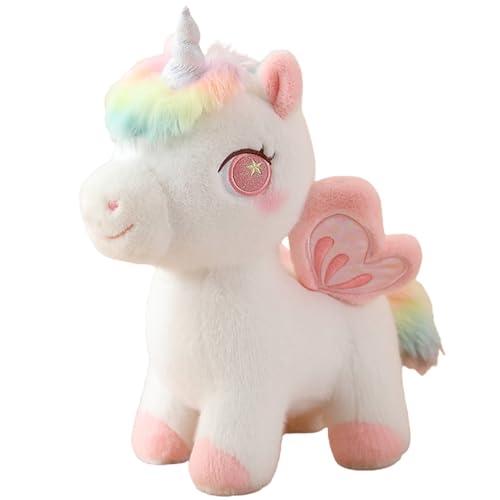 Viusneun Kuscheltier Einhorn Stofftier Plüschtier Super süßes Einhorn Plüsch Spielzeug Süß Teenager Herz Puppe Geburtstag Geschenke für Kinder Mädchen (Rosa,50cm) von Viusneun