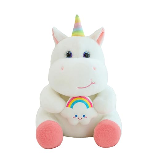 Viusneun Kuscheltier Plüsch Regenbogen Regenbogen Einhorn Plüsch Einhorn Kissen Einhorn Plüschtier Einhorn Kuscheltier Groß für Baby Mädchen Einhorn (25cm) von Viusneun