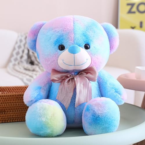 Viusneun Teddybär Plüsch Teddybär Bär Kuschelbär Plüschbär mit Krawatte Nette Bär Puppe Tier Spielzeug Geschenk für Kinder Jungen Mädchen am Geburtstag (Blaues Pulver,45cm) von Viusneun