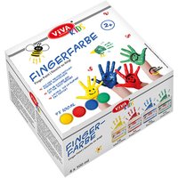 Fingerfarbenset Basic, 4x 100ml von Viva Decor GmbH