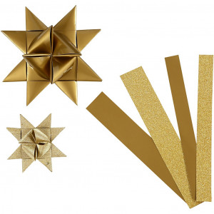 Vivi Gade Star Strips Gold/Glitter/Lack-Muster 44-86cm 15-25mm Durchme von Vivi Gade