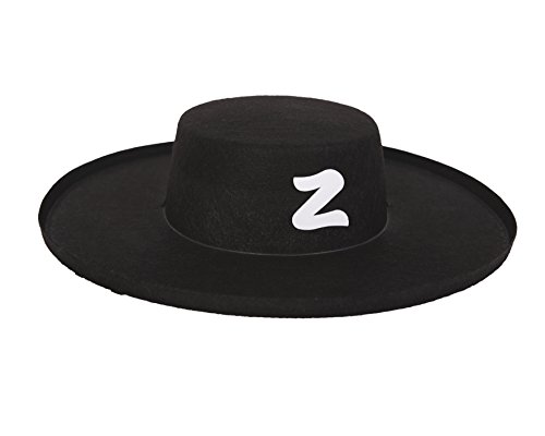 viving Kostüme viving costumes201600 Zorro Hat für Erwachsene (57 cm, One Size) von My Other Me