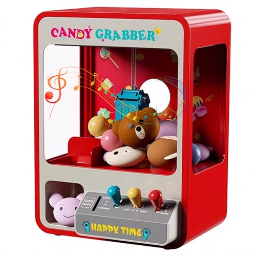 Candy Grabber Machine Batteriebetrieben und USB Powered Retro Arcade Candy Grabber Machine with Claw Fairground Joystick Game Kids Mini Candy Grabber Catcher Novelty Sweets Dispenser Claw Machine von Vivo Technologies