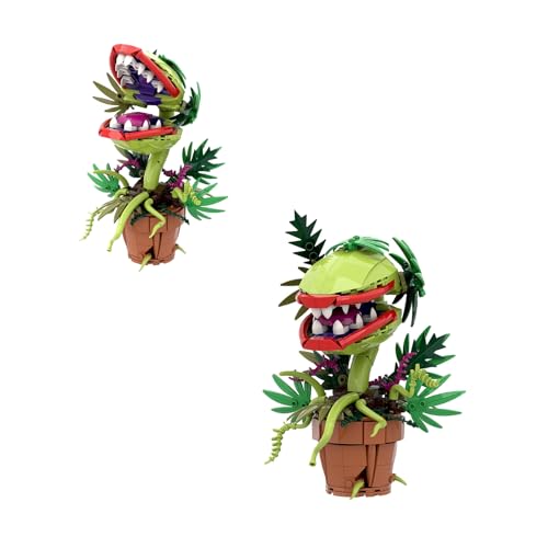 VizBrou Audrey II Piranha Plant Flower Building Blocks Set Toys, Little Shop of Horrors Cannibal Building Model Kit, Collectible Gift for TV Fans Gift Children Birthday Christmas Halloween, 300+PCS von VizBrou