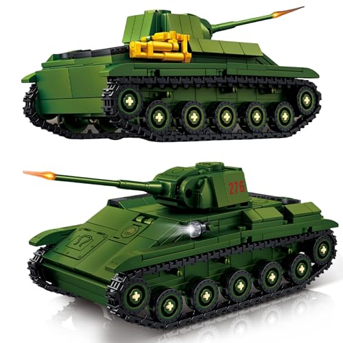 VizBrou Deutscher Militär-Panzer Bausteine Bausatz, Armee Leichter Lastwagen T-70 Konstruktionsbausatz, WWII Gepanzertes Fahrzeug Modellspielzeug Kreatives Geschenk für Kinder ab 6 Jahren, 553 Teile VizBrou Deutscher Militär-Panzer Bausteine Bausatz, Armee Leichter Lastwagen T-70 Konstruktionsbausatz, WWII Gepanzertes Fahrzeug Modellspielzeug Kreatives Geschenk für Kinder ab 6 Jahren, 553 Teile von VizBrou