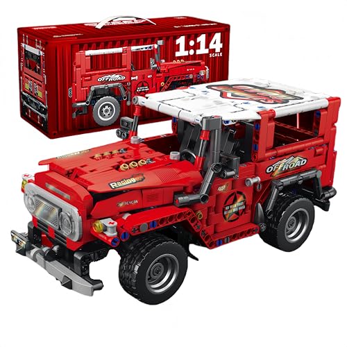 VizBrou Offroad Bausteine Bausatz, Geländewagen Technik Klemmbausteine, Geschwindigkeit Meister Geländewagen Spielzeug Home Dekoration Geschenke für Jungen, Kinder, Erwachsene, rot VizBrou Offroad Bausteine Bausatz, Geländewagen Technik Klemmbausteine, Geschwindigkeit Meister Geländewagen Spielzeug Home Dekoration Geschenke für Jungen, Kinder, Erwachsene, rot von VizBrou
