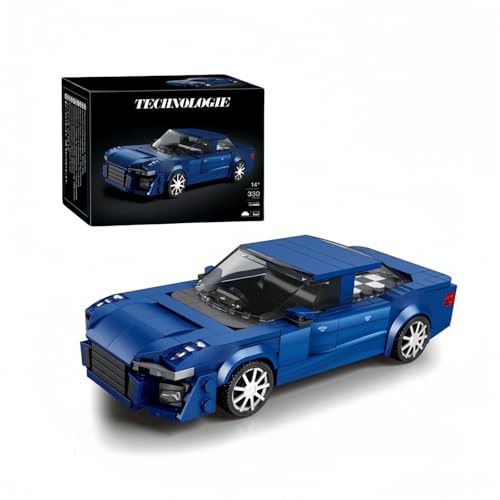 VizBrou Rennwagen Speed Champion Bausteine Set, 1:24 Audii A6 Luxus Sportwagen Klemmbausteine Modell Kit, 369 Teile Kompatibel mit LG Superauto Bausatz Spielzeug Geschenk Dekor für Erwachsene Kinder von VizBrou