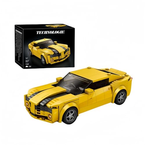 VizBrou Rennwagen Speed Champion Bausteine Set, 1:24 Chevroleet Camaro Luxus Sportwagen Klemmbausteine Modell Kit, 369 Teile Kompatibel mit LG Superauto Spielzeug Geschenk Dekor für Erwachsene Kinder von VizBrou