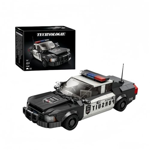 VizBrou Rennwagen Speed Champion Bausteine Set, 1:24 Dodge Police Auto Klemmbausteine Modell Kit, 369 Teile Kompatibel LG Kaderwagen Einsatzfahrzeug Supercar Spielzeug Geschenk für Erwachsene Kinder von VizBrou