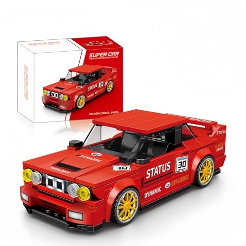 VizBrou Super Sportwagen Bausteine Set, BMMW M3 E30 Rennwagen Klemmbausteine Modell Bausatz, 302 Teile Speed and Champion Super Sportwagen, Kompatibel Modell Spielzeug Geschenk für Erwachsene Kinder von VizBrou