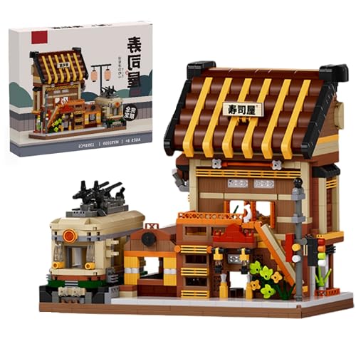 VizBrou Sushi Laden Bausteine Bausatz, Japanisches Street Food Haus Stadtansicht Architekturmodell Spielzeug, Kreatives Sammlergeschenk zum Geburtstag für Kinder & Erwachsene ab 6 Jahren, 1393 Teile VizBrou Sushi Laden Bausteine Bausatz, Japanisches Street Food Haus Stadtansicht Architekturmodell Spielzeug, Kreatives Sammlergeschenk zum Geburtstag für Kinder & Erwachsene ab 6 Jahren, 1393 Teile von VizBrou