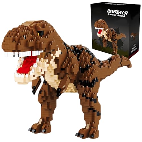 VizBrou T-Rex Dinosaurier Bausteine Bausatz, 1559 Teile Mikrobausteine Tyrannosaurus Rex Jurassic Dino Modell Spielzeug, Pädagogisches STEM-Geschenk für Jungen und Erwachsene ab 6 Jahren VizBrou T-Rex Dinosaurier Bausteine Bausatz, 1559 Teile Mikrobausteine Tyrannosaurus Rex Jurassic Dino Modell Spielzeug, Pädagogisches STEM-Geschenk für Jungen und Erwachsene ab 6 Jahren von VizBrou