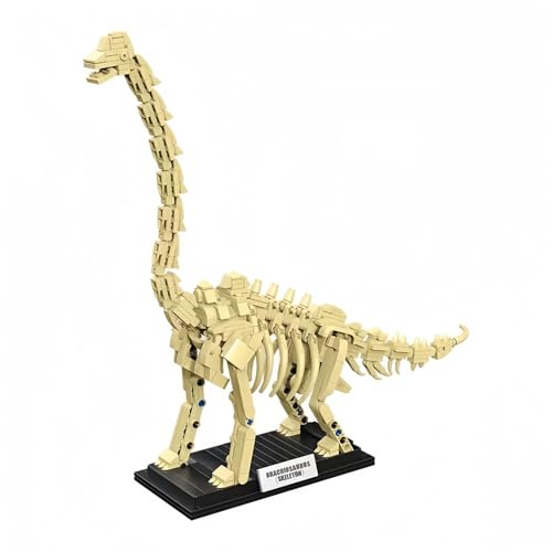 VizBrou Tier Fossilien Bausteine, Dinosaurier Welt Schädel Klemmbausteine Modell Kit, 501 Teile Brachiosaurus Dino Skelett Knochen Spielzeug Geschenk Dekor Set für Mädchen Jungen Kinder Erwachsene von VizBrou