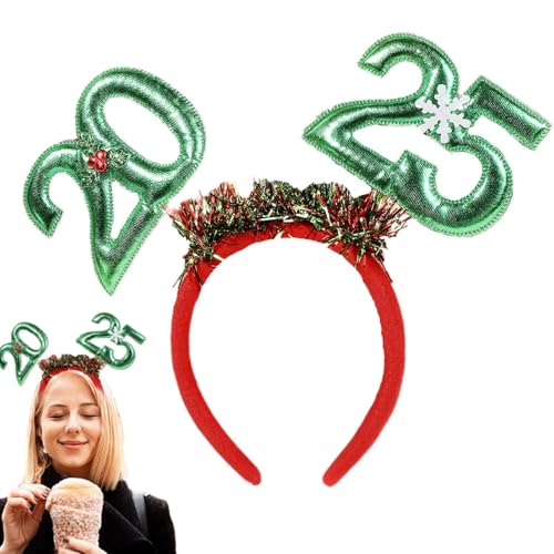 Vjeybv Weihnachts-Stirnbänder für Erwachsene, Weihnachts-Haarschmuck 2025, modischer Haarschmuck für Damen, Mädchen von Vjeybv