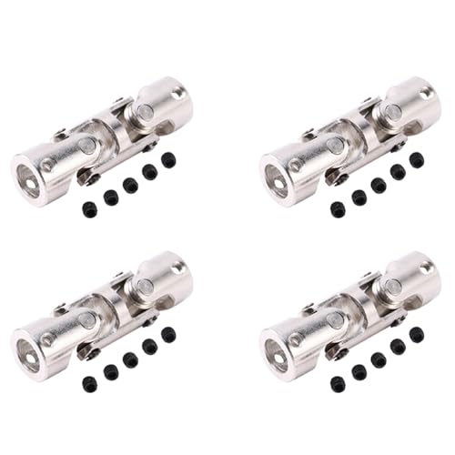 Vklopdsh 4X Rc Doppel Universal Gelenk Kardan Gelenk Gimbal Kupplungen mit Schraube, 5 X 5 mm von Vklopdsh