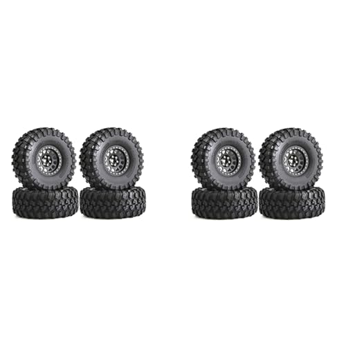 Vklopdsh 8 STÜCKE 135mm Metall 2.2 Beadlock Felge Reifen Satz für 1/10 RC Crawler Auto Axial SCX10 Wraith Capra TRX4 D90,B von Vklopdsh