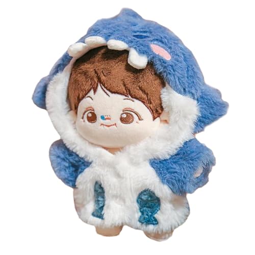 Vllold Dress Up Puppenkleider, 20 cm Hai Hoodie für Puppen, Dress Up Toy Zubehör, Puppenkleideranzug, weiche Anime Plüschkleidung für , Kinder von Vllold