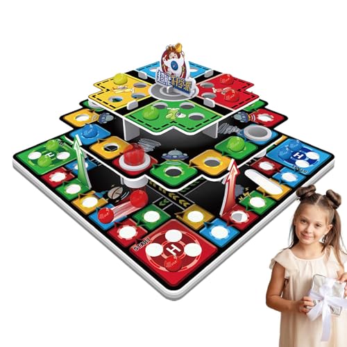 Vllold Kinder Fliegendes Schach | 3D Family Board Gam Checkers Flying Board | Multifunktionale Familie Fliegendes Schach Set, Pädagogisches Erwachsene Kind Party Brettspiel für Kinder von Vllold